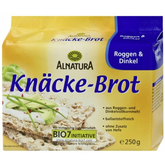 Alnatura Bio Knäcke-Brot Roggen & Dinkel 250G 3 Alnatura Bio Knäcke-Brot Roggen & Dinkel 250G