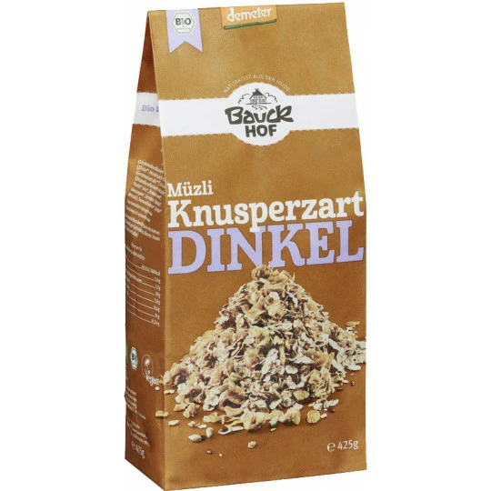 Bauckhof Demeter Bio Müzli Knusperzart Dinkel 425G 3 Bauckhof Demeter Bio Müzli Knusperzart Dinkel 425G