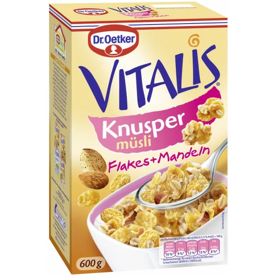 Dr. Oetker Vitalis Knusper Flakes 600G 3 Dr. Oetker Vitalis Knusper Flakes 600G