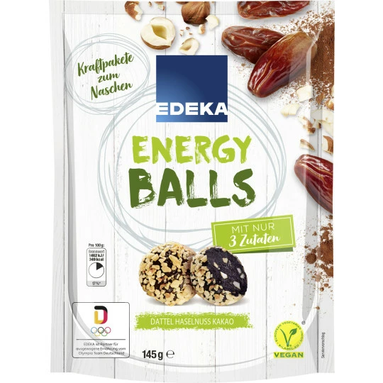 EDEKA Energy Balls Datteln Haselnuss Kakao 145G 3 EDEKA Energy Balls Datteln Haselnuss Kakao 145G