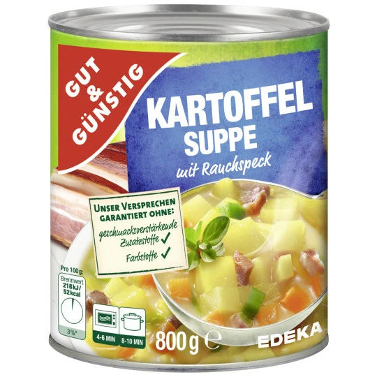 Gut & Günstig Kartoffelsuppe 800G 3 Gut & Günstig Kartoffelsuppe 800G