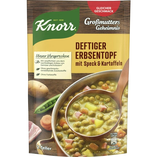 Knorr Großmutters Geheimnis Deftiger Erbsentopf 122G 3 Knorr Großmutters Geheimnis Deftiger Erbsentopf 122G