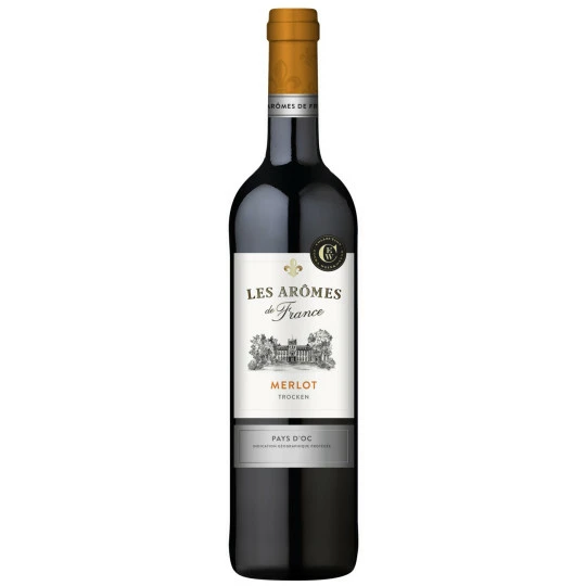 Les Arômes De France Merlot Rotwein Trocken 0,75L 3 Les Arômes De France Merlot Rotwein Trocken 0,75L