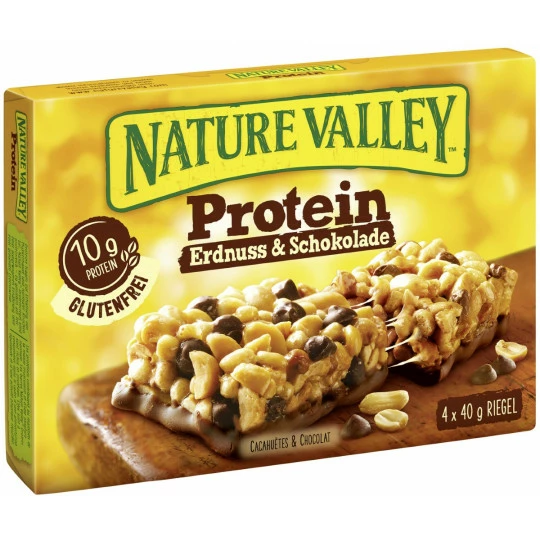 Nature Valley Protein Erdnuss & Schokolade Riegel 4ST 160G 2 Nature Valley Protein Erdnuss & Schokolade Riegel 4ST 160G