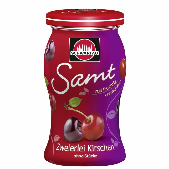 Schwartau Samt Zweierlei Kirschen 270G 3 Schwartau Samt Zweierlei Kirschen 270G