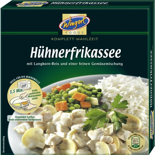 Wingert Foods Hühnerfrikasse 480G 3 Wingert Foods Hühnerfrikasse 480G